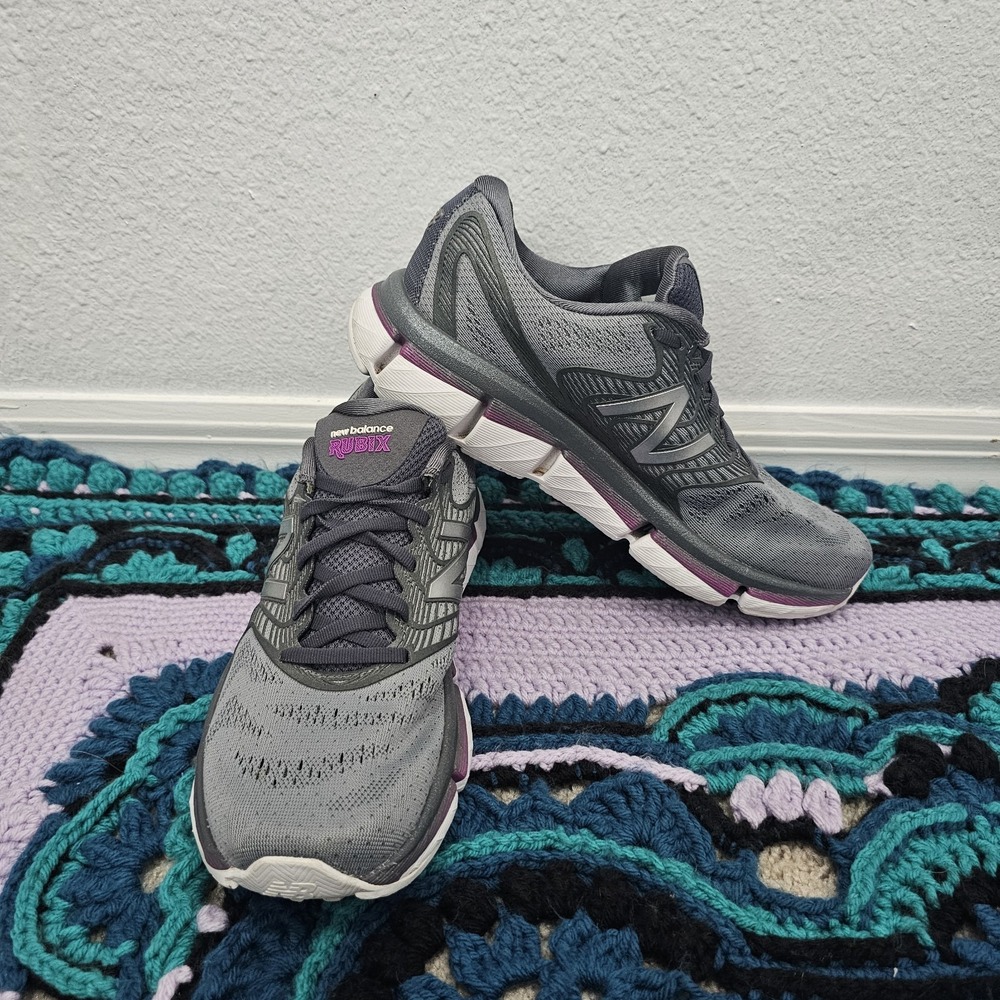 New Balance Womens Rubix WRUBXGB Gray Running Shoes Sneakers Size 10